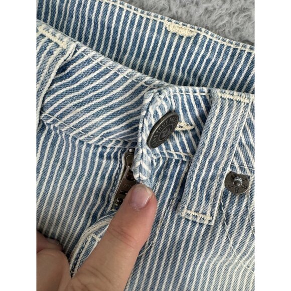True Religion Womens Striped Denim Shorts Size 26 100% Cotton Made In USA NWT - Picture 2 of 11